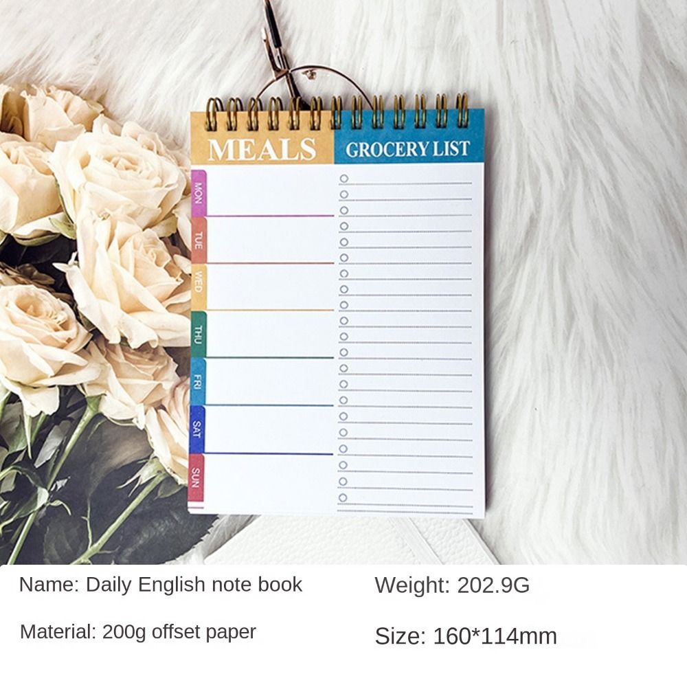 Meal Plan Notepad - Wide To Do Planner Weekly Planning