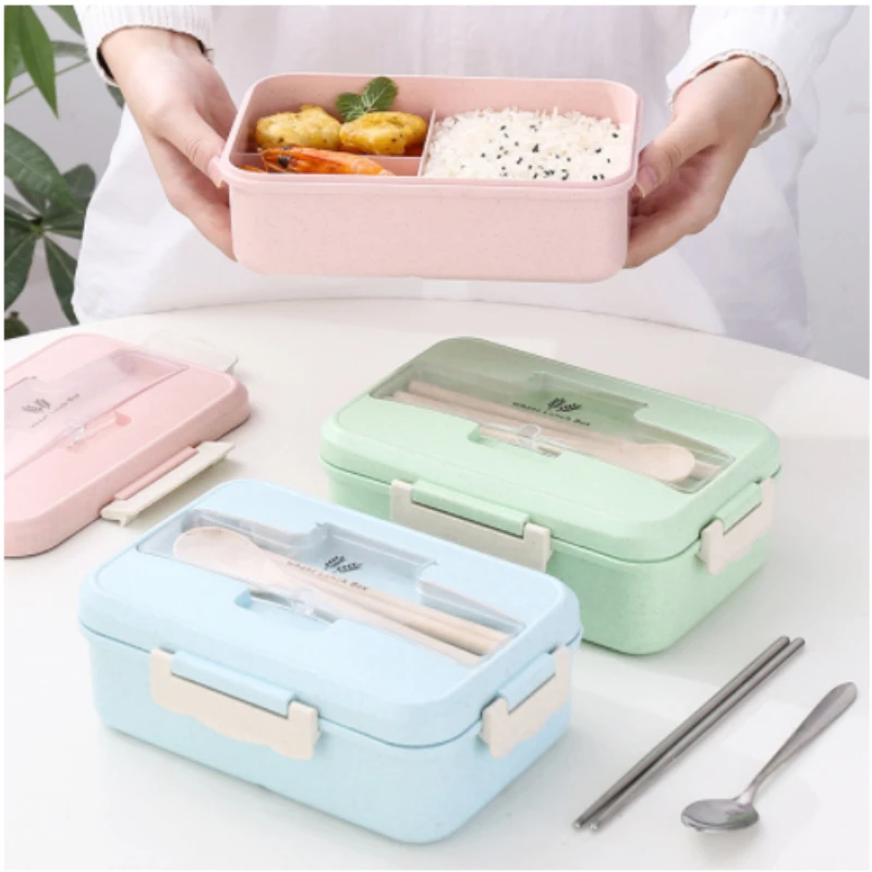 Meal Prep Bag - Microwave Lunch Box Wheat Straw Dinnerware