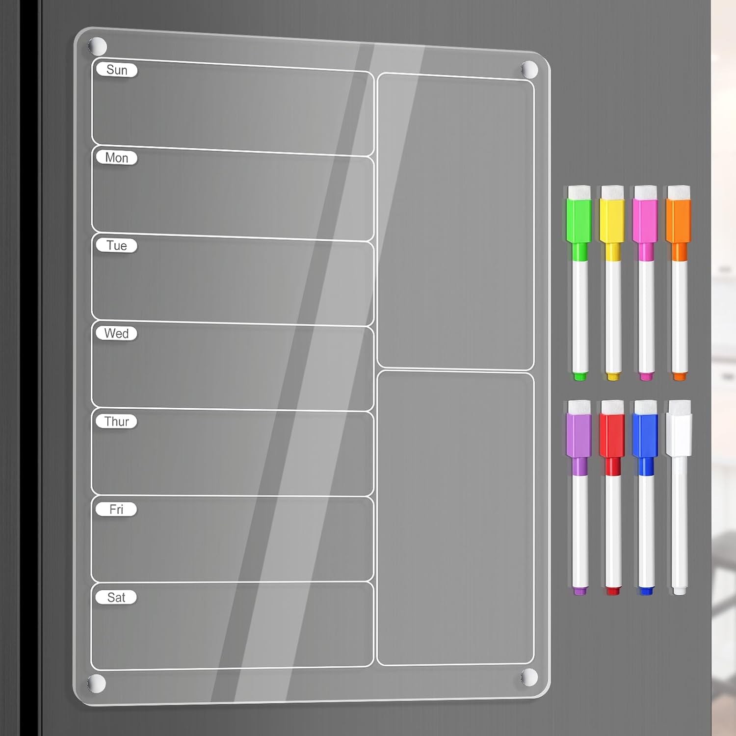 Clear Acrylic Magnetic Fridge  - Meal Plan Notepad review and price