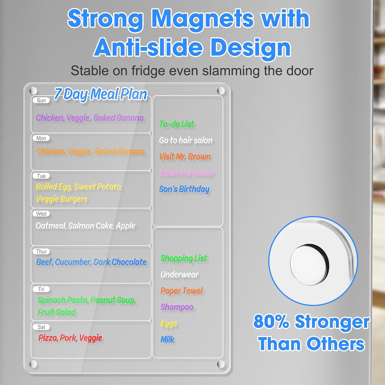 Clear Acrylic Magnetic Fridge  - Meal Plan Notepad review and price
