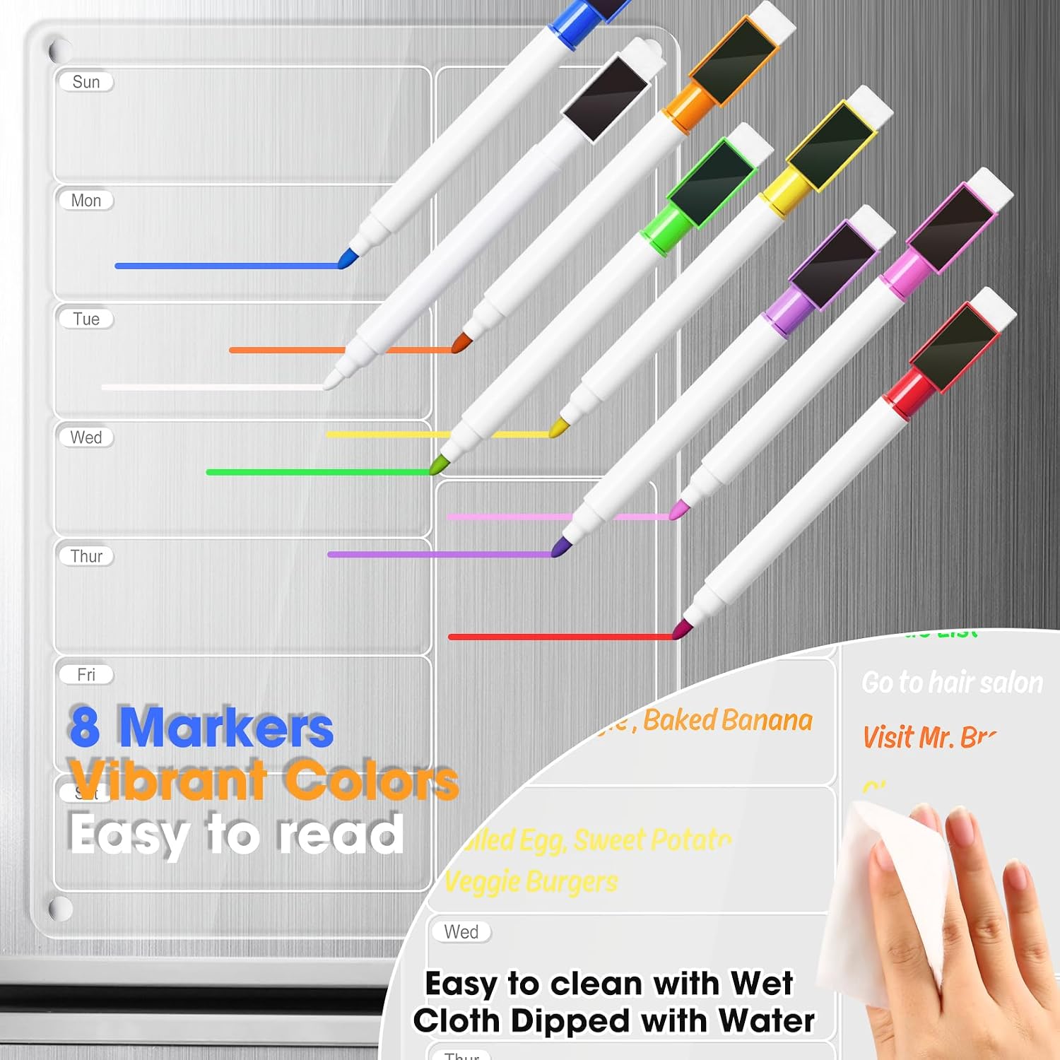 Clear Acrylic Magnetic Fridge  - Meal Plan Notepad review and price