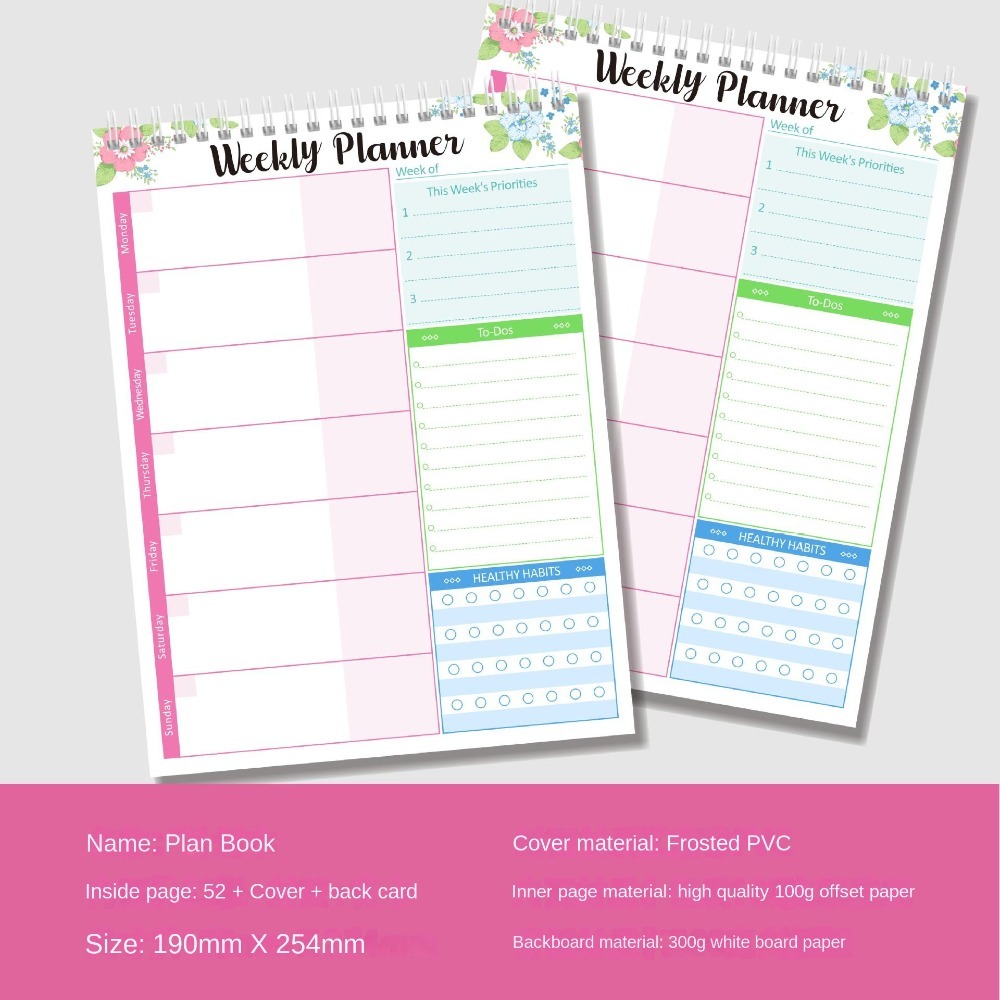 Wide To Do Planner Weekly Plan - Meal Plan Notepad review and price