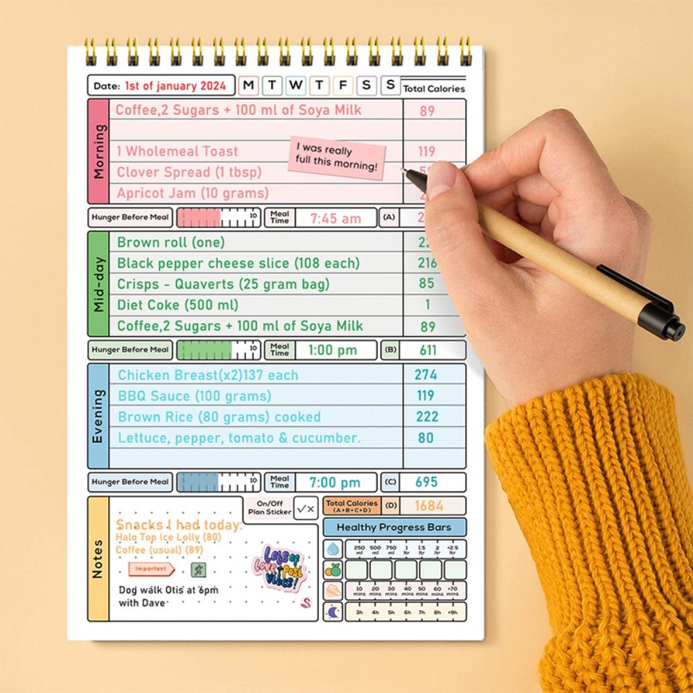 New A5 Daily Calorie Planner N - Meal Plan Notepad review and price