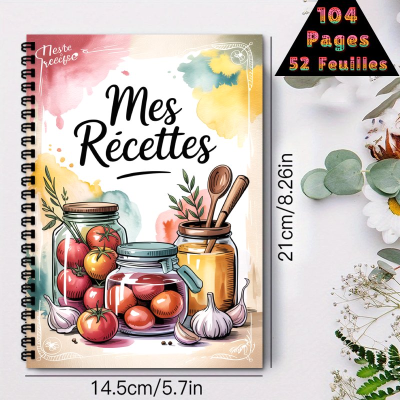 A5 French Special Recipe Book, - Meal Plan Notepad review and price