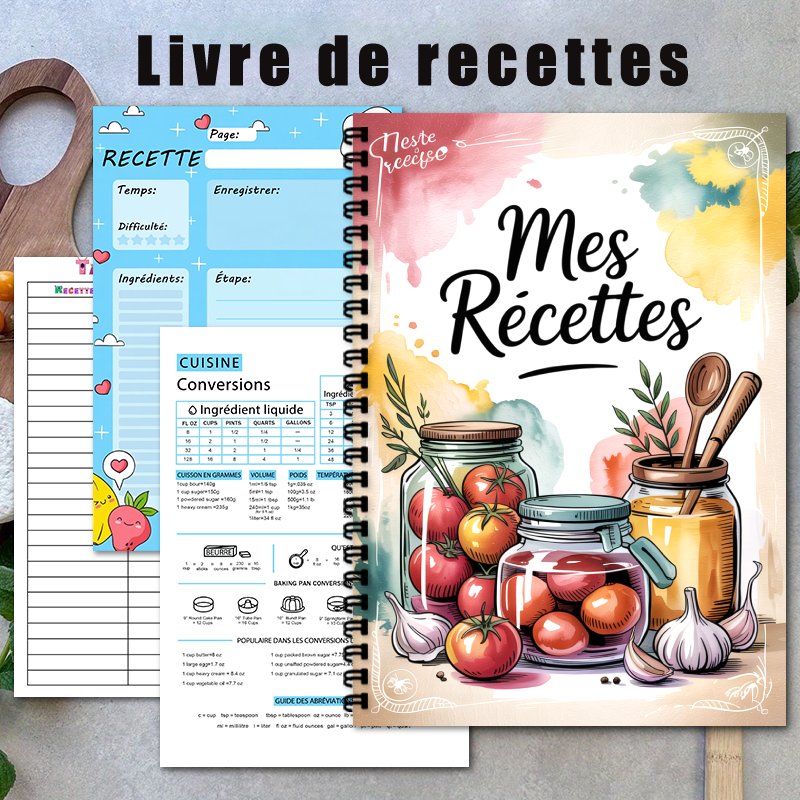 A5 French Special Recipe Book, - Meal Plan Notepad review and price