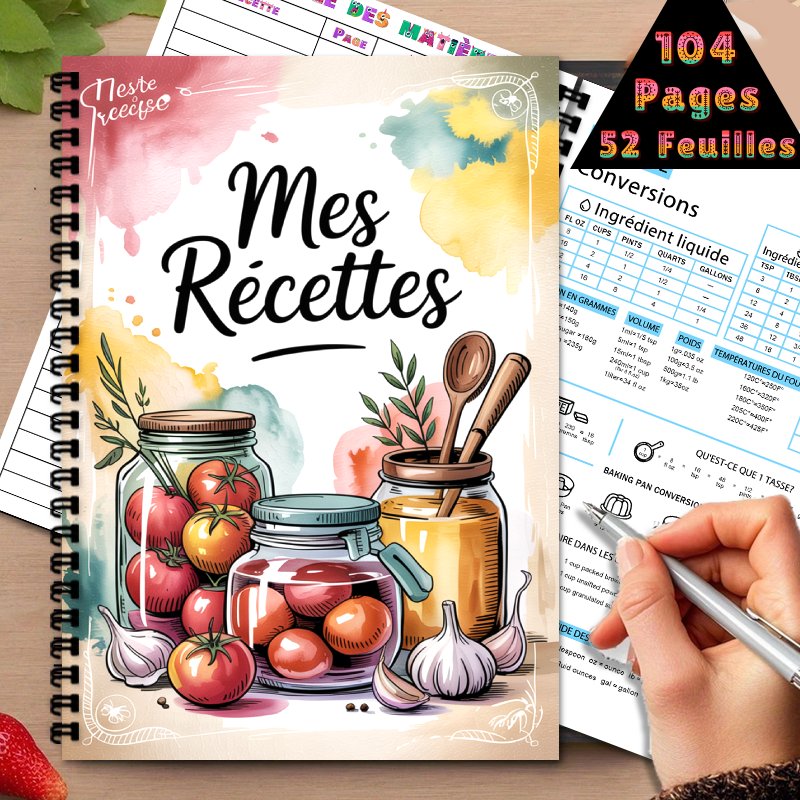 A5 French Special Recipe Book, - Meal Plan Notepad review and price