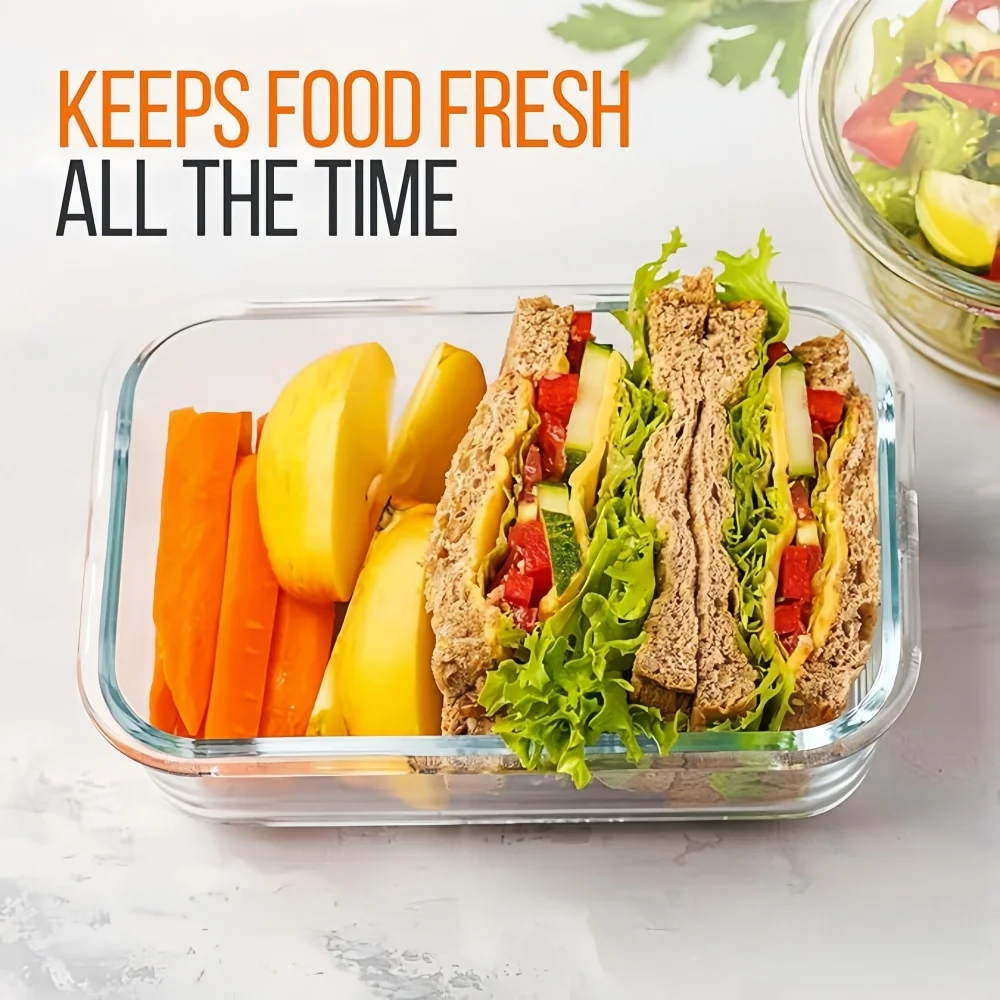 BPA-Free Glass Lunch Box Recta - Meal Prep Burrito review and price