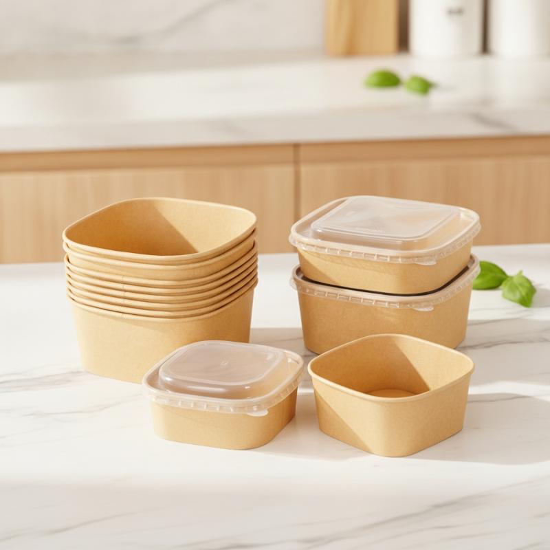 @*Disposable Square Kraft Pape - Meal Prep Delivery review and price