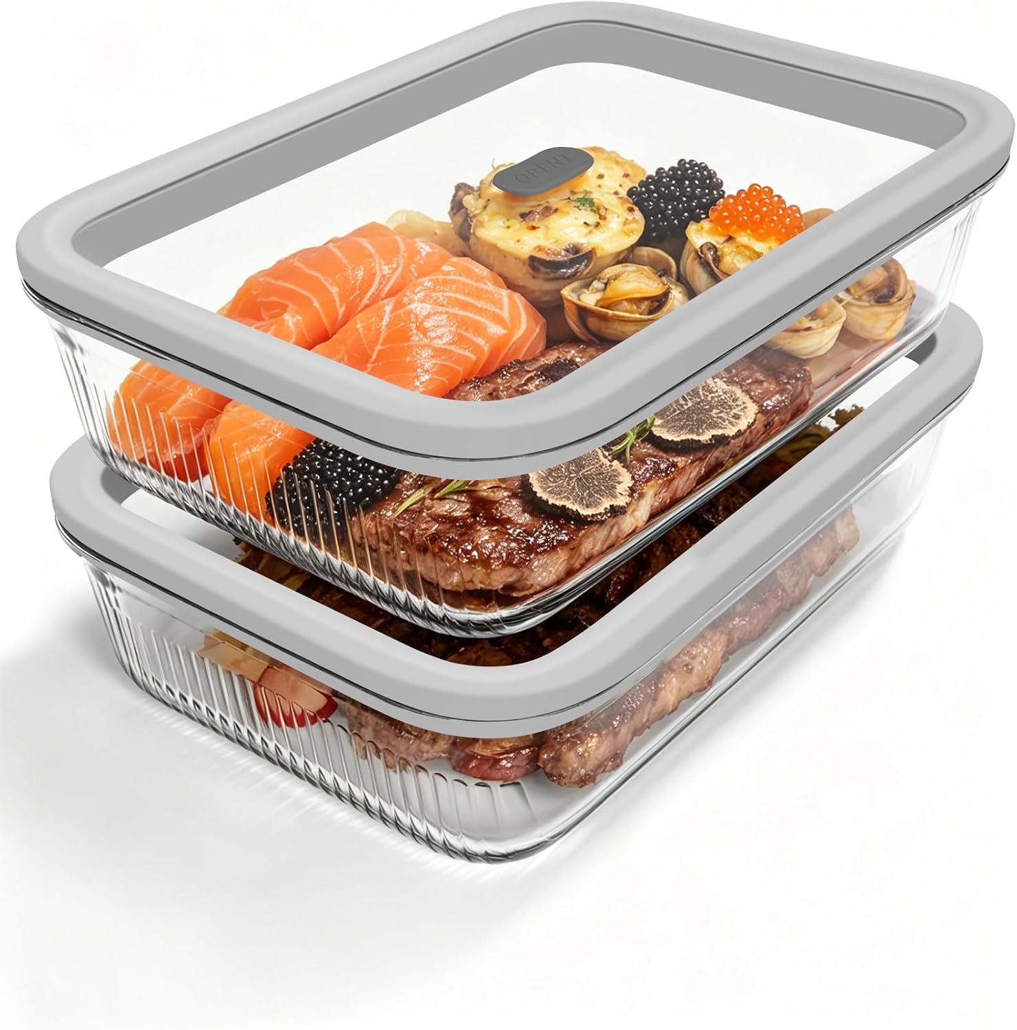 2 Pack Glass Food Storage Cont - Meal Prep Food review and price