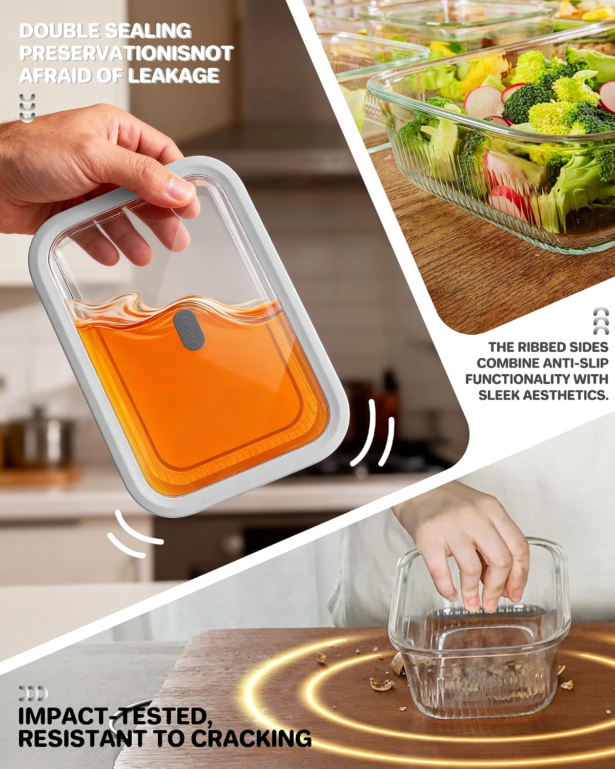 2 Pack Glass Food Storage Cont - Meal Prep Food review and price