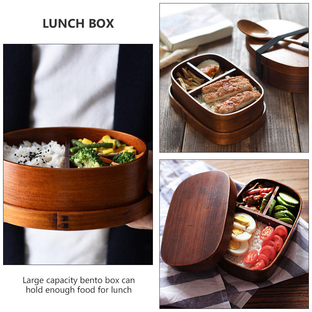 1Pcs Japanese Style Wood Bento - Meal Prep Japanese Food review and price