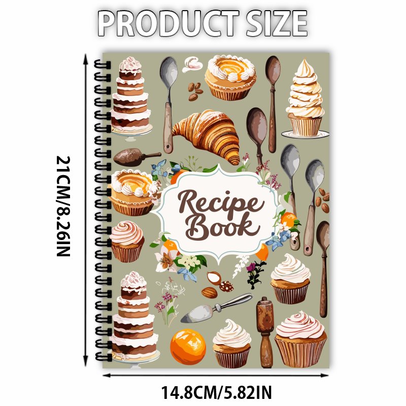 Aesthetic Recipe Spiral Notebo - Meal Plan Notepad review and price