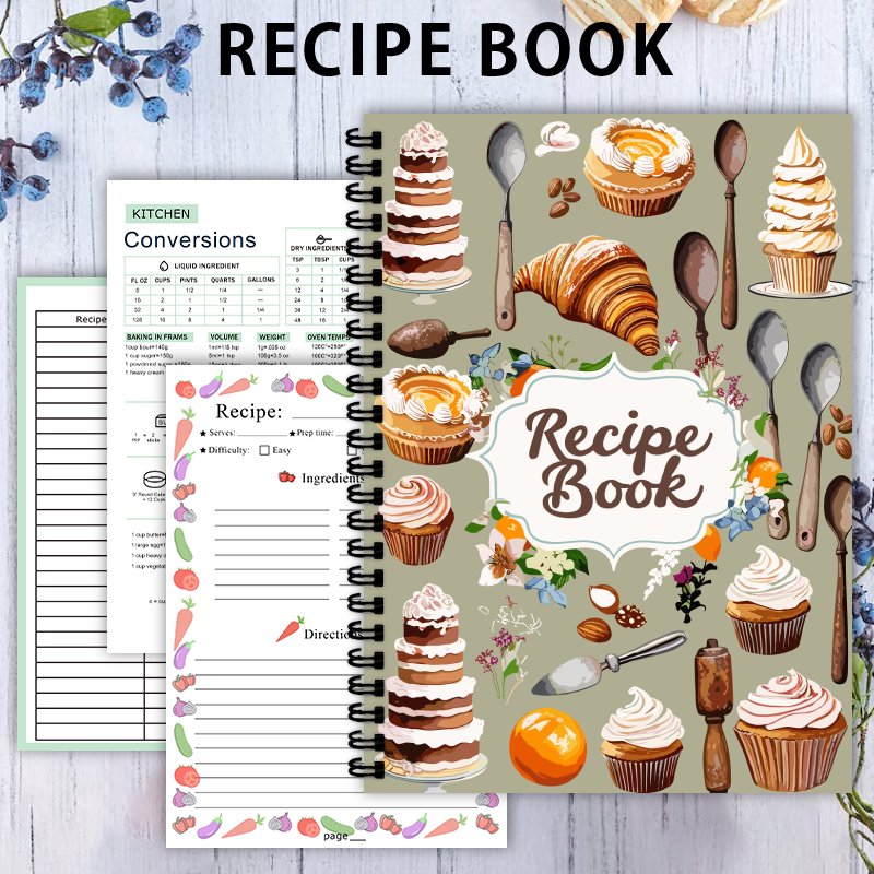 Aesthetic Recipe Spiral Notebo - Meal Plan Notepad review and price