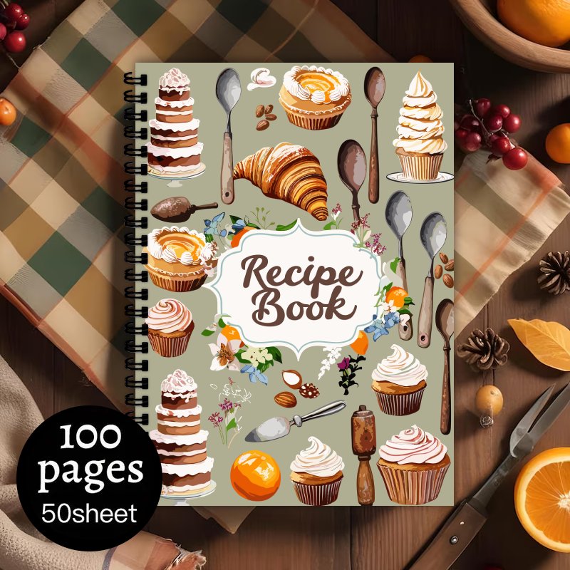 Aesthetic Recipe Spiral Notebo - Meal Plan Notepad review and price