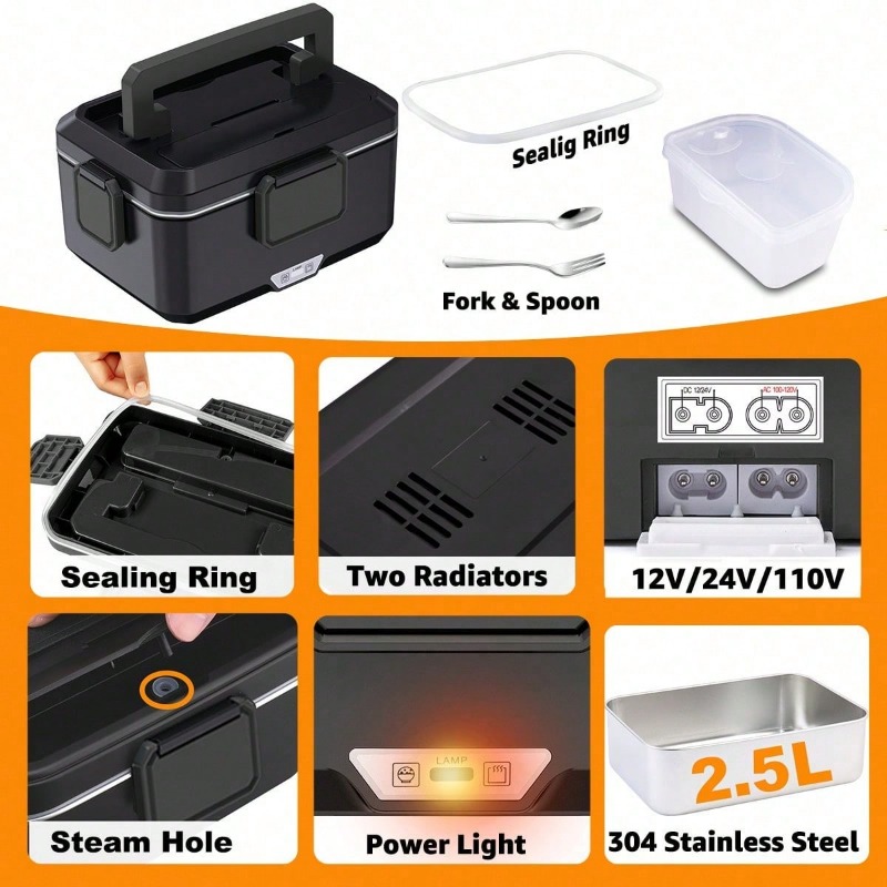 Dual‑Use Electric Heated Lunch - Meal Prep Bag review and price