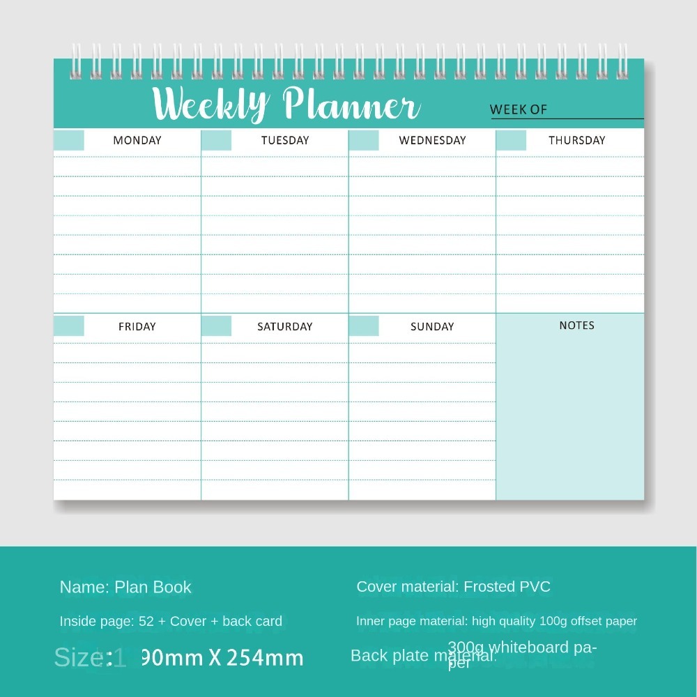 Wide To Do Planner Weekly Plan - Meal Plan Notepad review and price