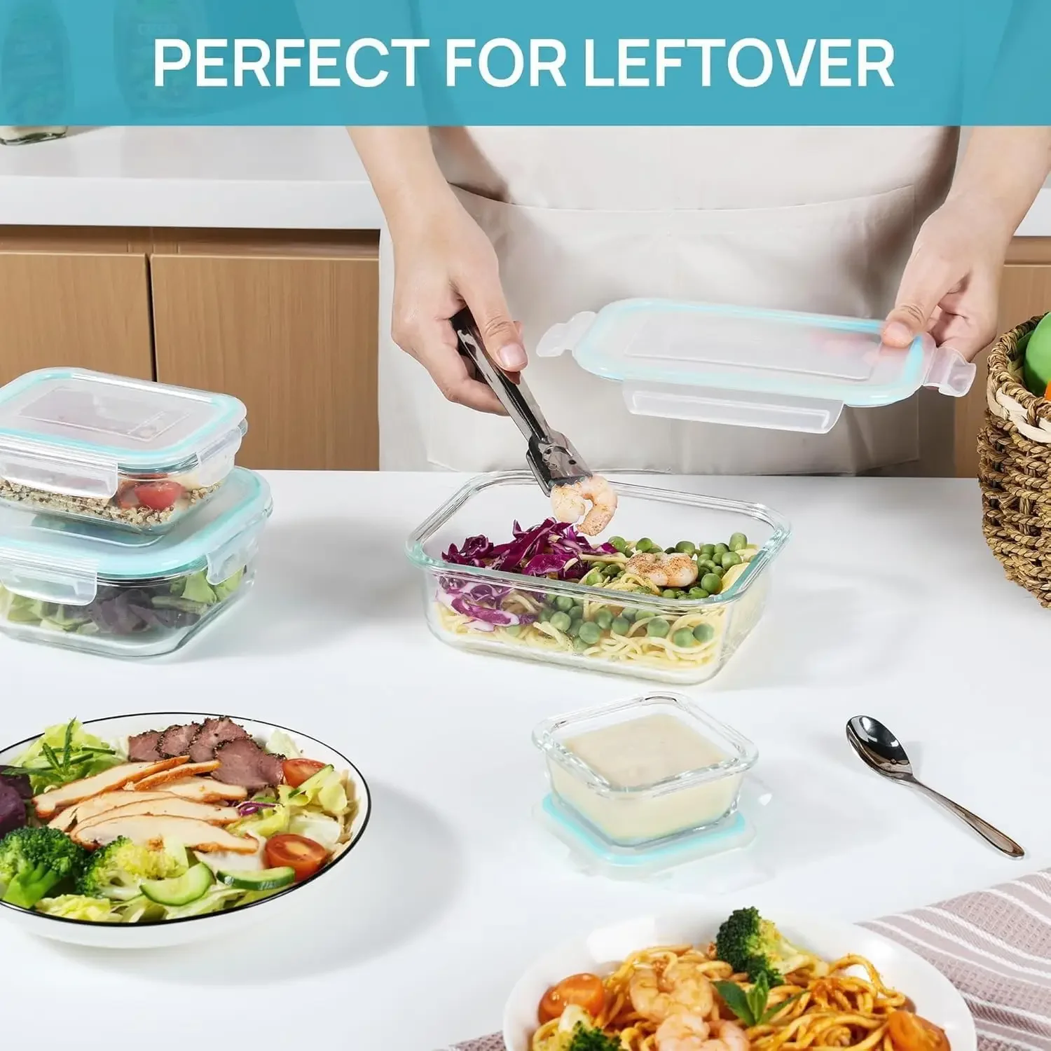 Glass Lunch Bento Box for Adul - Meal Prep Burrito review and price
