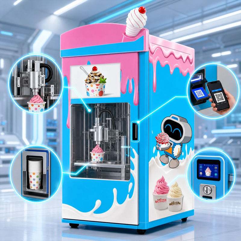 Ice Cream Robot Vending Machin - Meal Prep Vending Machine review and price