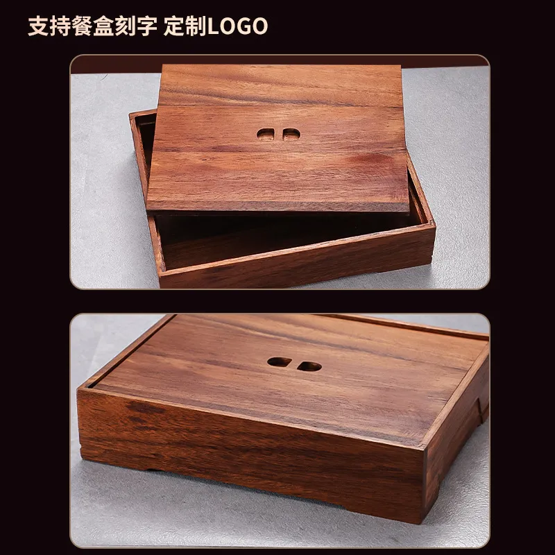 Black Walnut Bento Box with Di - Meal Prep Japanese Food review and price